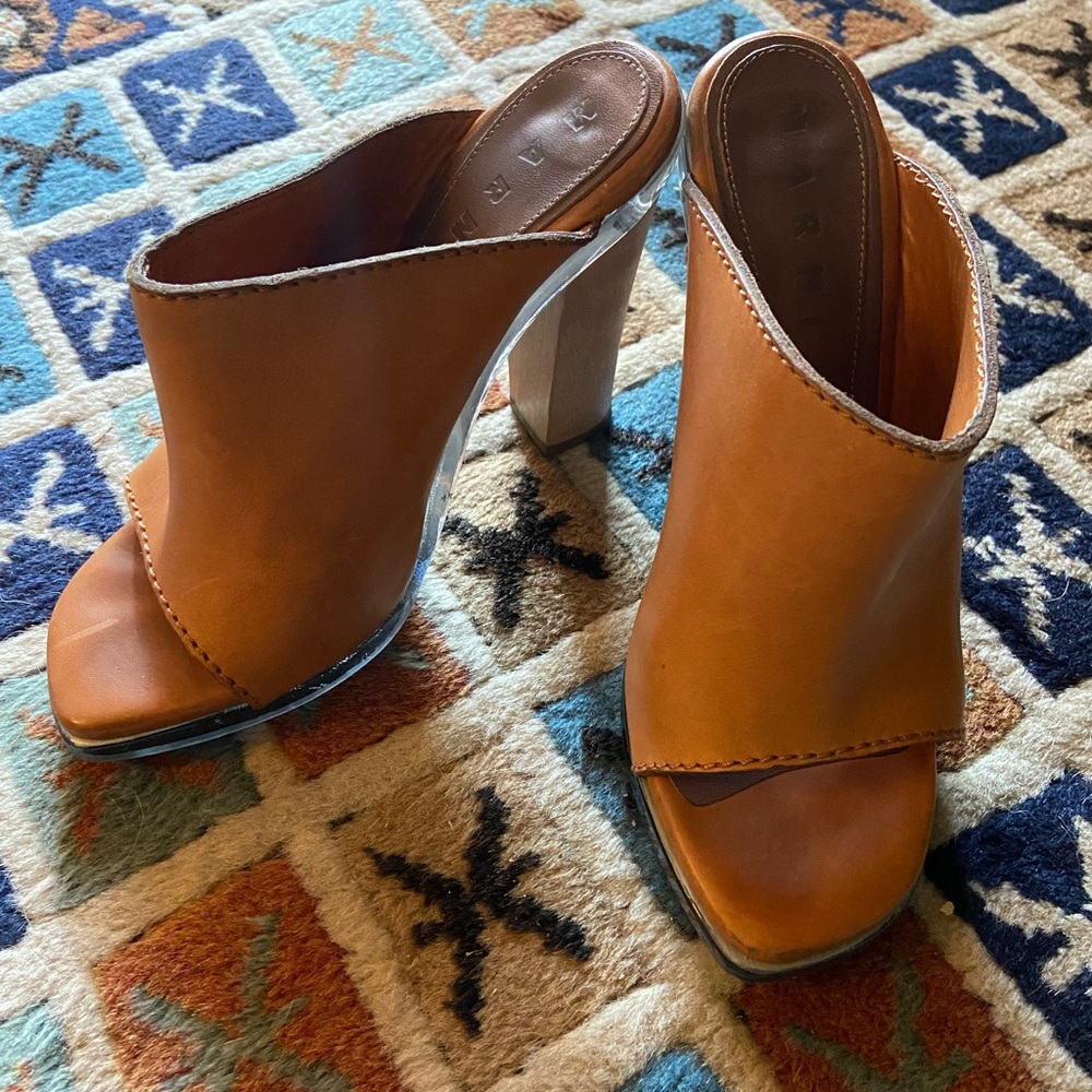 MARNI Open Toed Mules 37 (Fits better for 6-6.5)